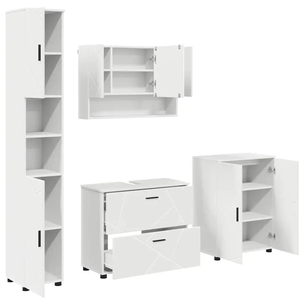 Ensemble de mobilier de salle de bain 4 pc Blanc - XIOS