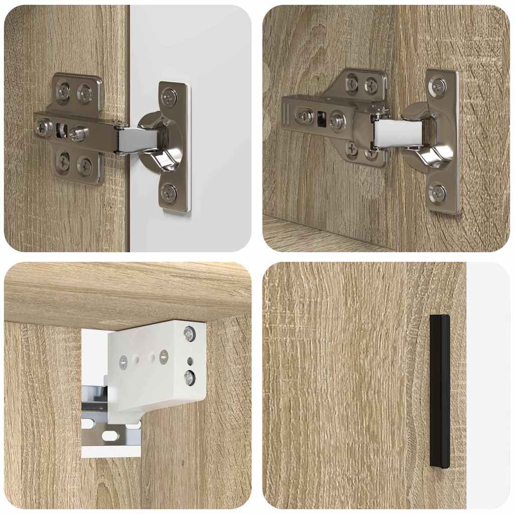 Ensemble de mobilier de salle de bain 4 pc Chêne Sonoma