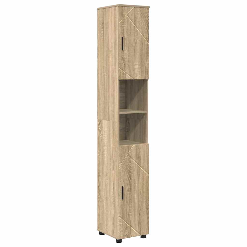 Ensemble de mobilier de salle de bain 4 pc Chêne Sonoma