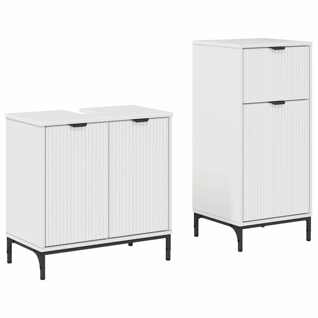 Ensemble de mobilier de salle de bain 2 pc Blanc brillant - XIOS