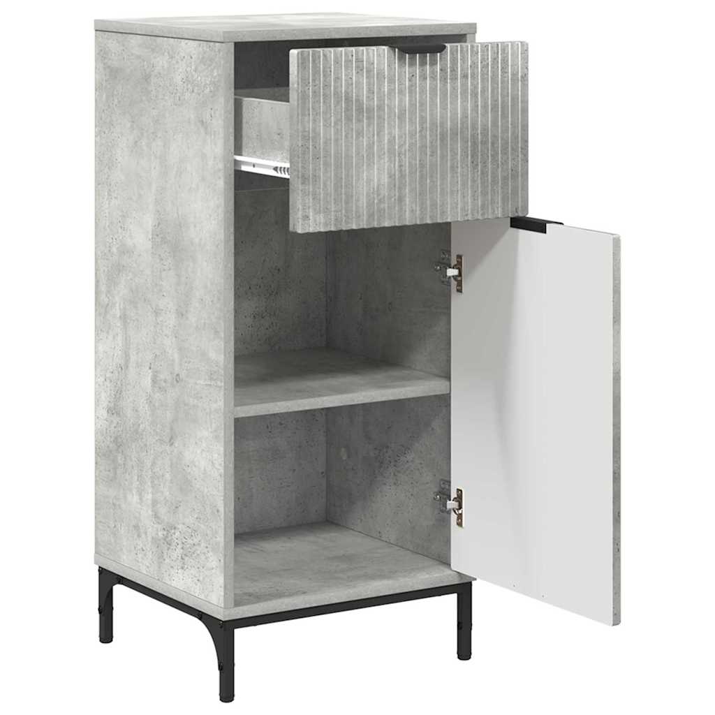 Ensemble de mobilier de salle de bain 3 pièces Gris béton