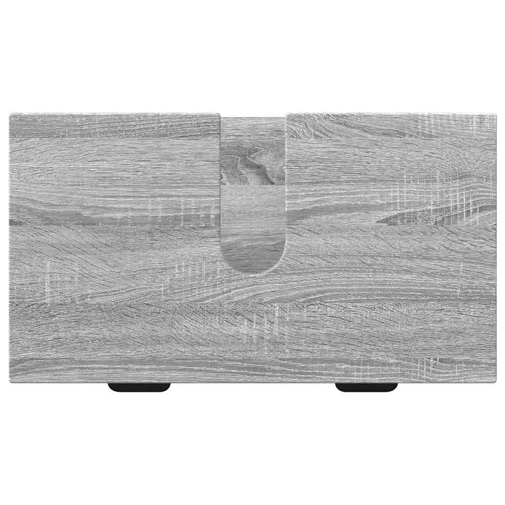 Ensemble de mobilier de salle de bain 3 pièces Gris Sonoma