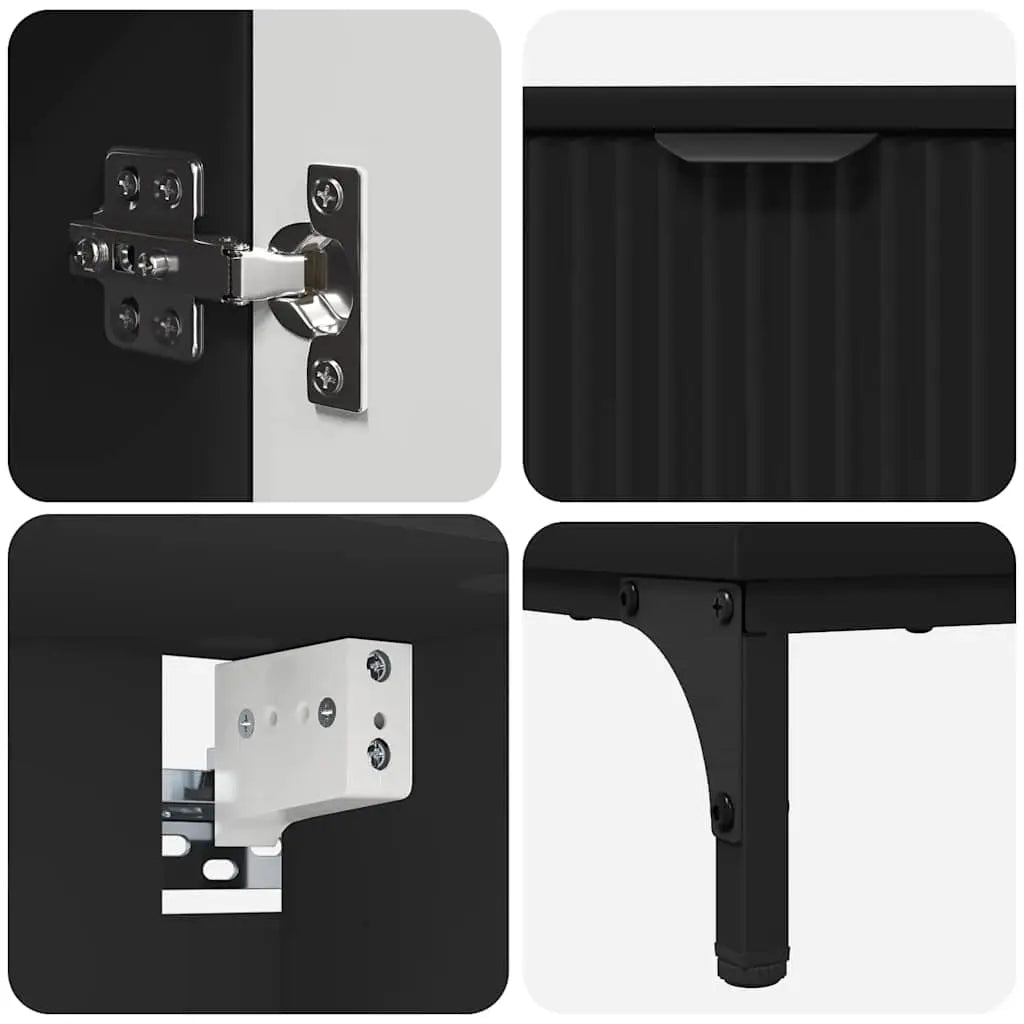 Ensemble de mobilier de salle de bain avec tiroir Noir - XIOS