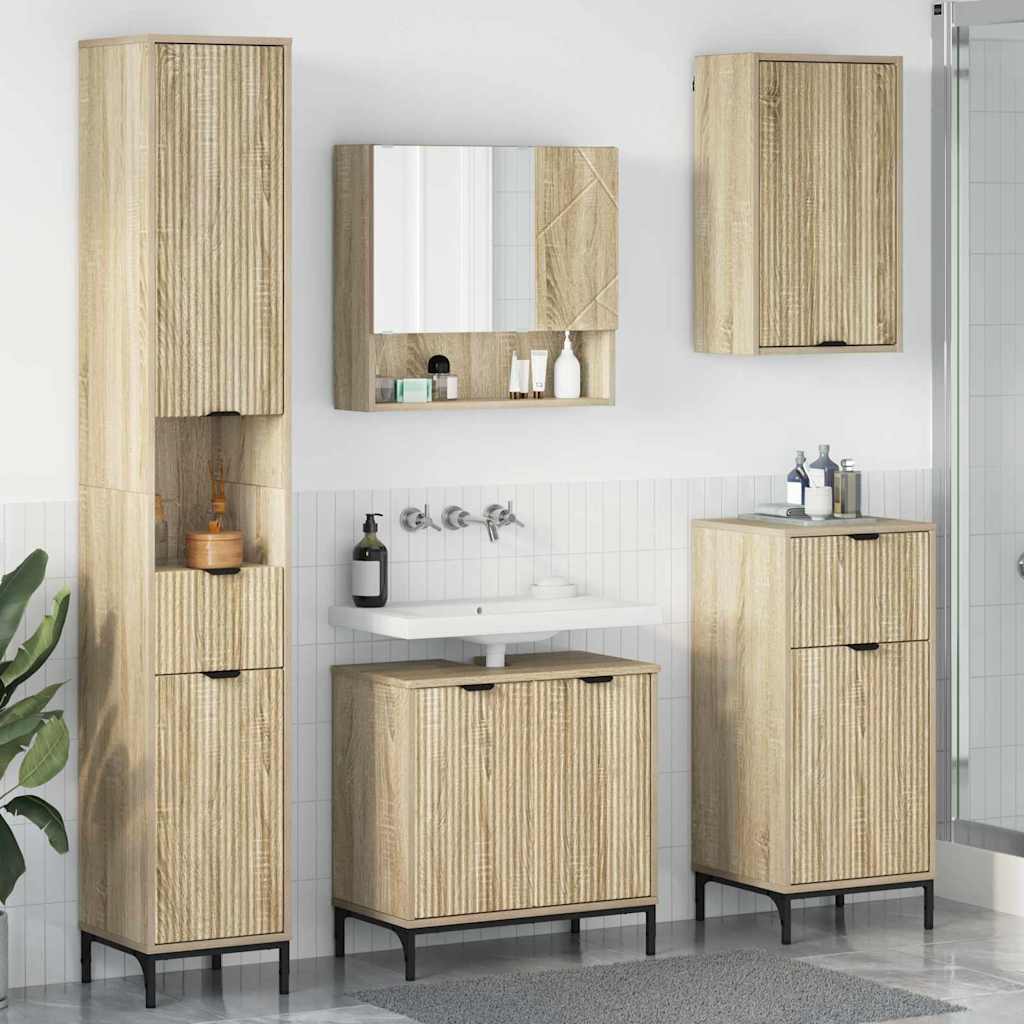Ensemble de mobilier de salle de bain avec tiroir Chêne Sonoma - XIOS