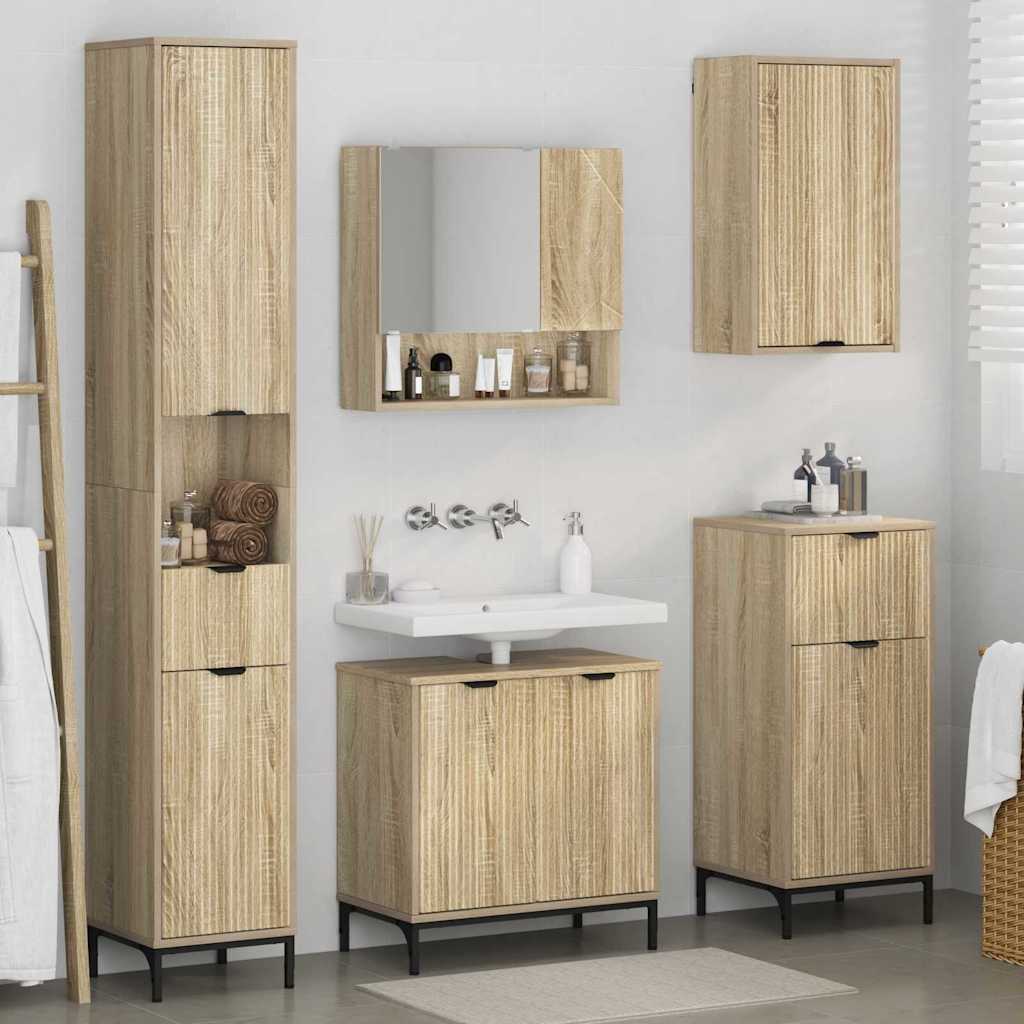 Ensemble de mobilier de salle de bain avec tiroir Chêne Sonoma - XIOS