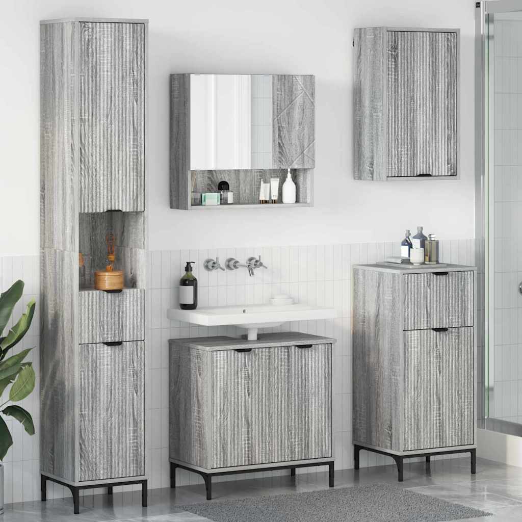 Ensemble de mobilier de salle de bain avec tiroir Gris Sonoma - XIOS