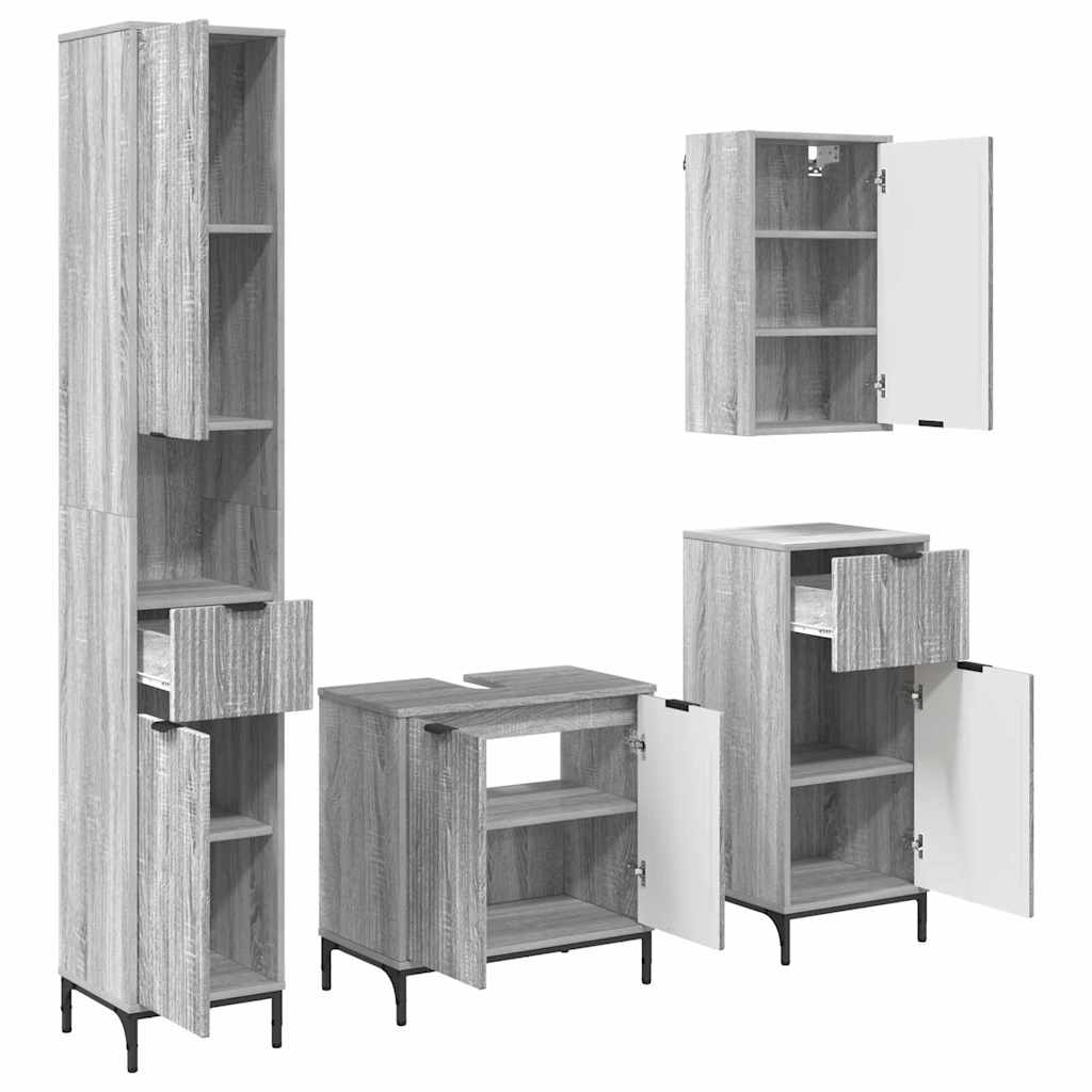 Ensemble de mobilier de salle de bain avec tiroir Gris Sonoma - XIOS