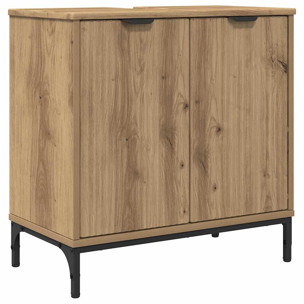Ensemble de mobilier de salle de bain 4 pc Chêne artisanal - XIOS