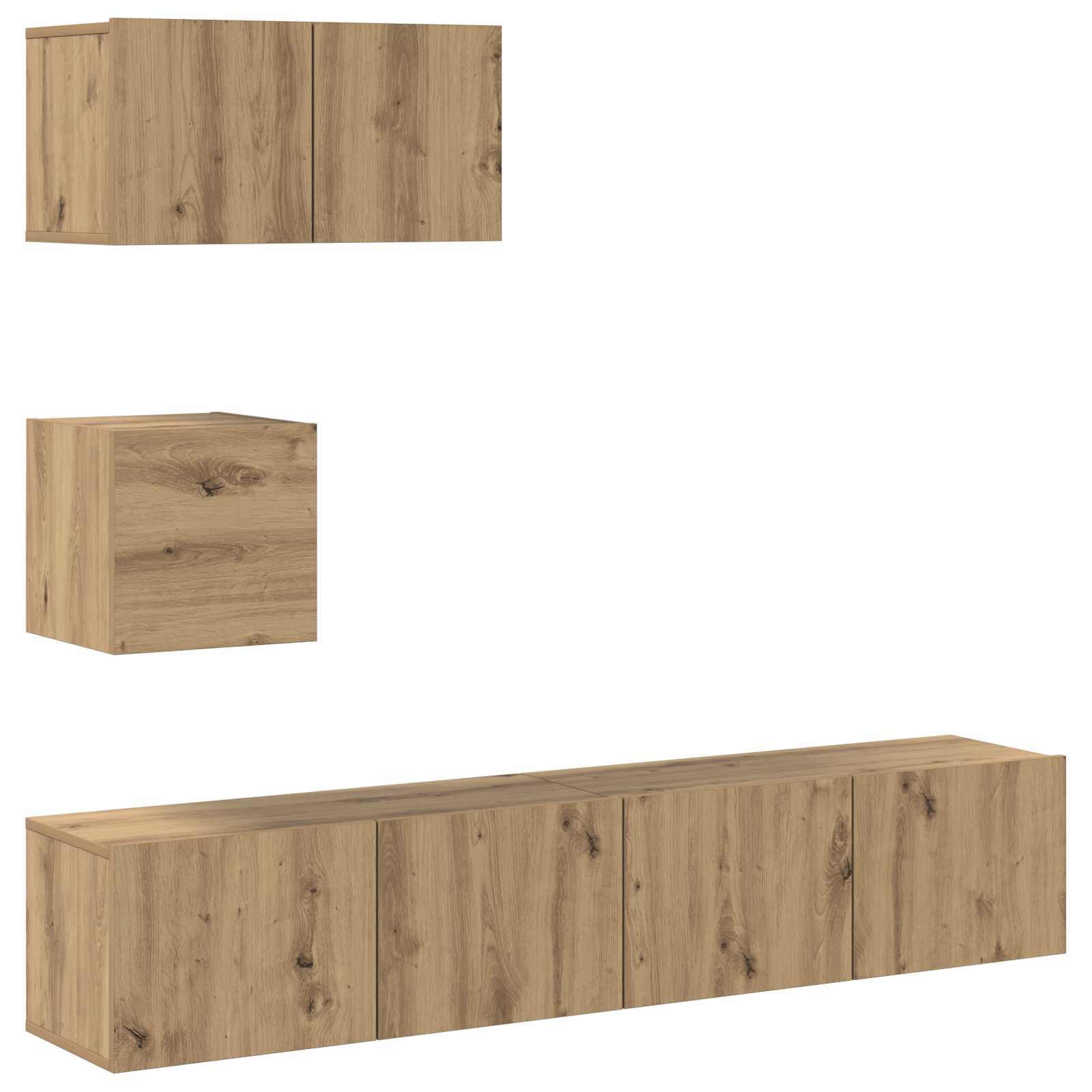 Ensemble meuble TV 3 pcs Chêne artisanal Bois d'ingénierie - XIOS
