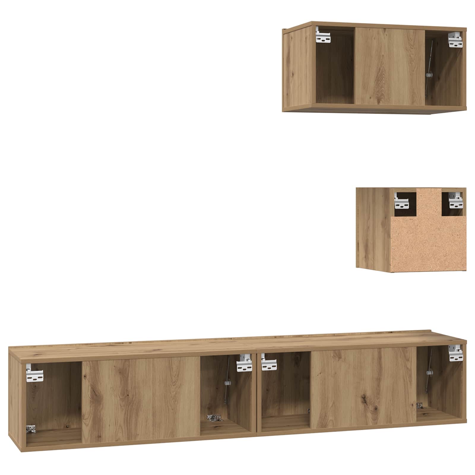 Ensemble meuble TV 3 pc Chêne artisanal Bois d'ingénierie