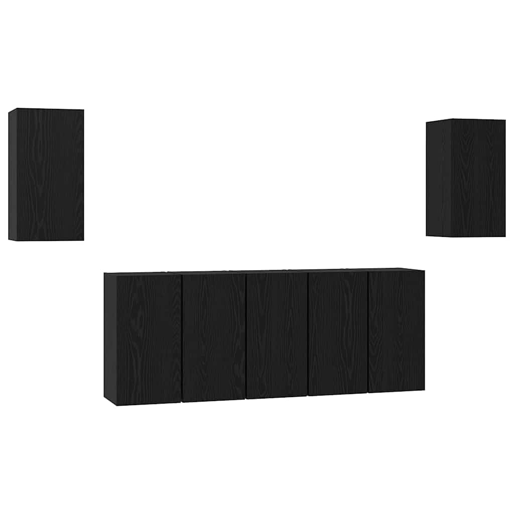 Ensemble meuble TV 7 pcs Chêne noir 30.5 x 30 x 60 cm - XIOS