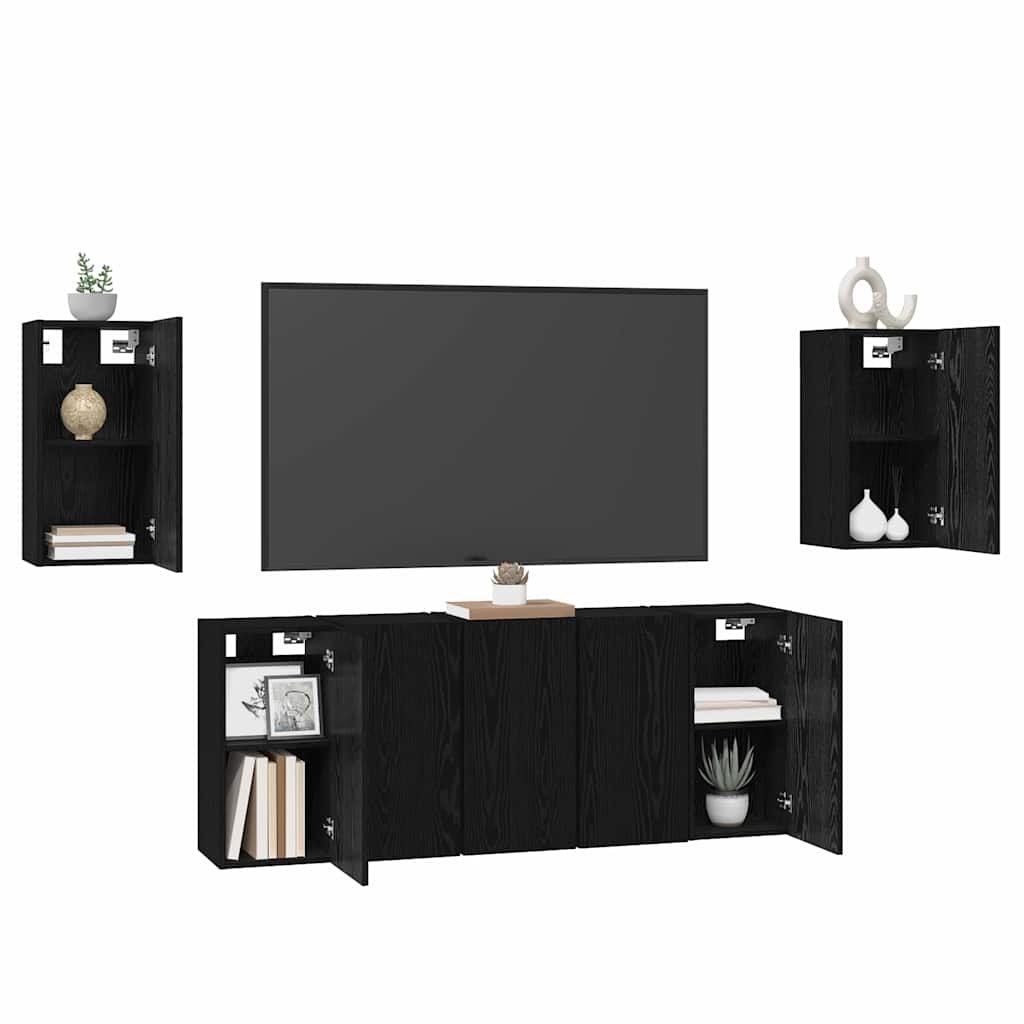 Ensemble meuble TV 7 pcs Chêne noir 30.5 x 30 x 60 cm - XIOS