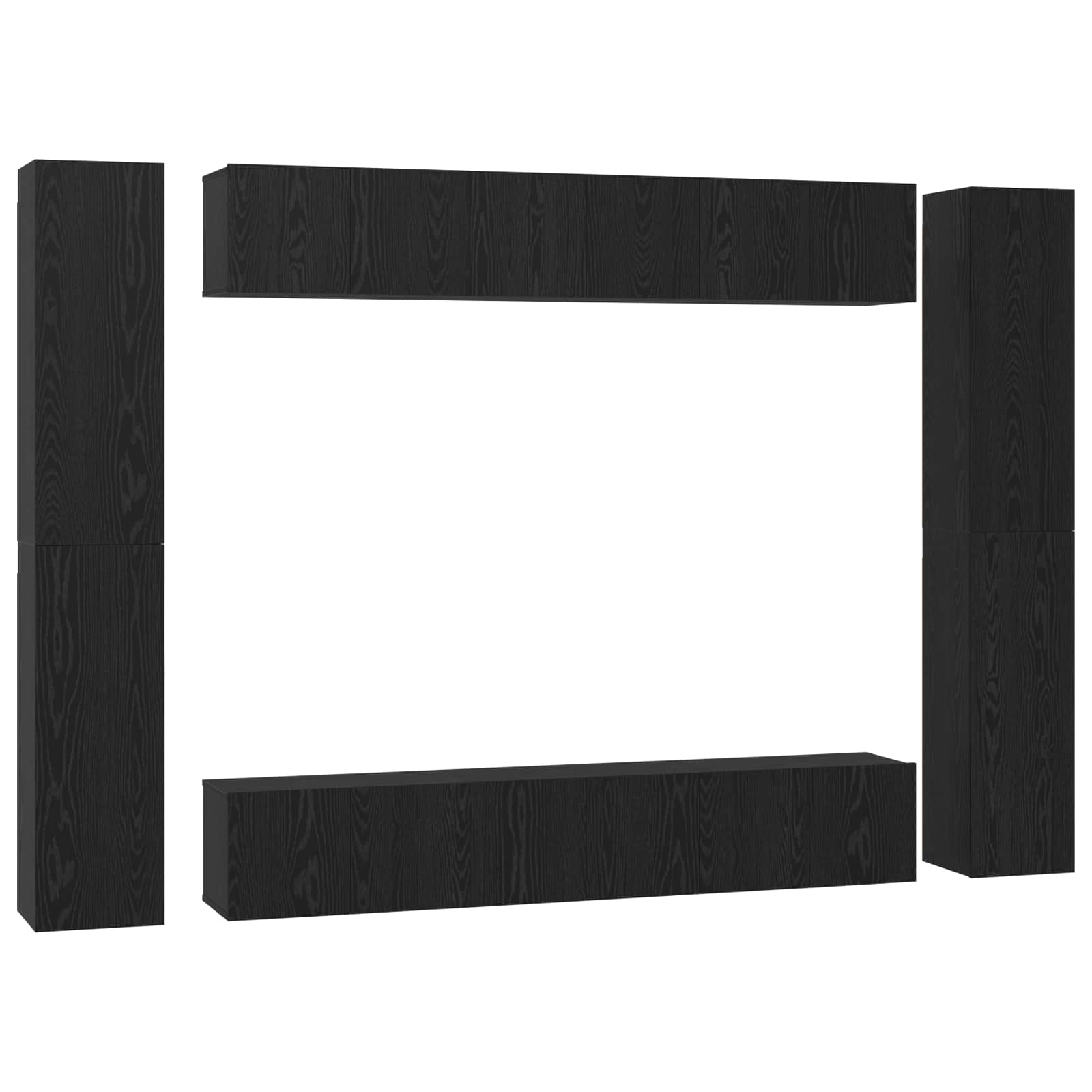Ensemble meuble TV 10 pcs Chêne noir Bois d'ingénierie - XIOS