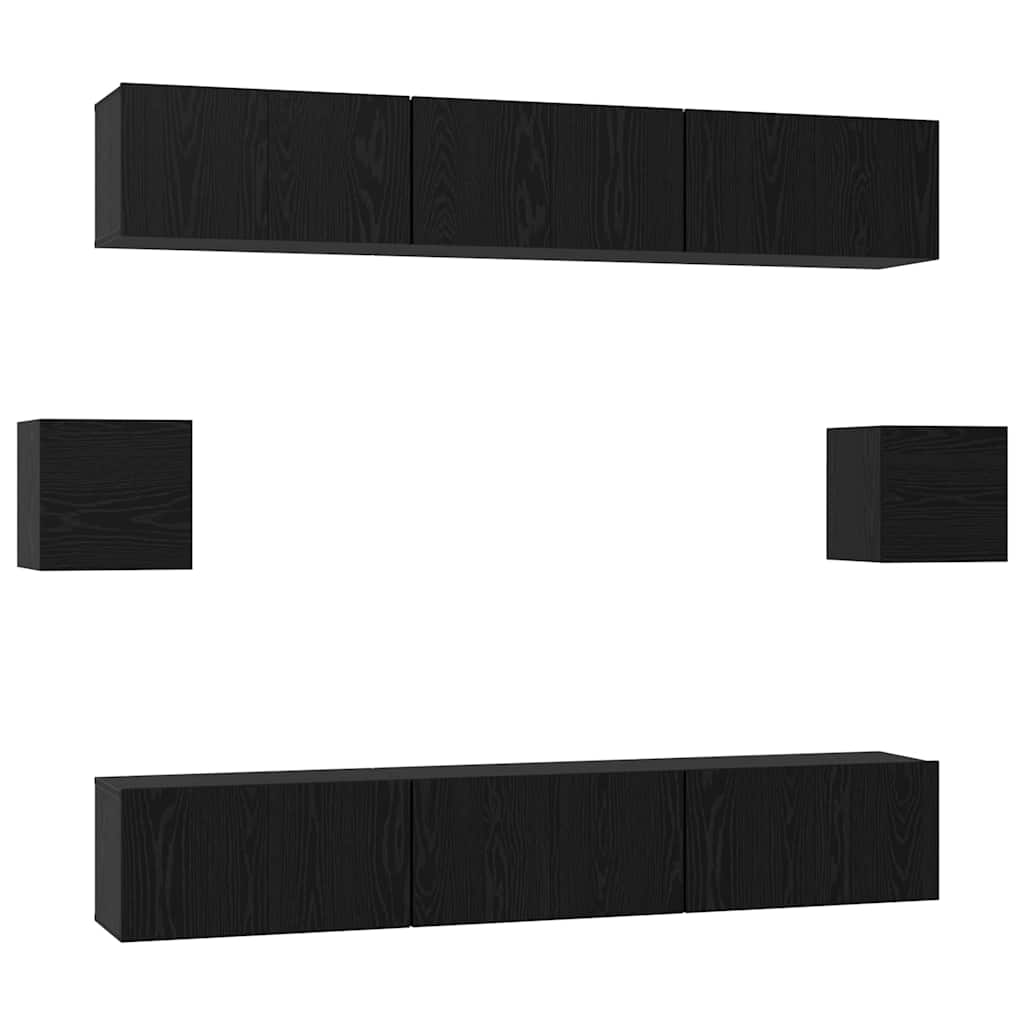 Ensemble meuble TV 8 pcs Chêne noir Bois d'ingénierie - XIOS