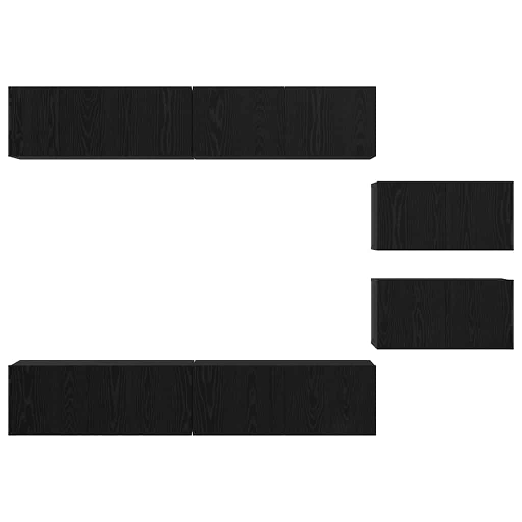Ensemble meuble TV 6 pcs Chêne noir 80 x 30 x 30.5 cm Petite - XIOS