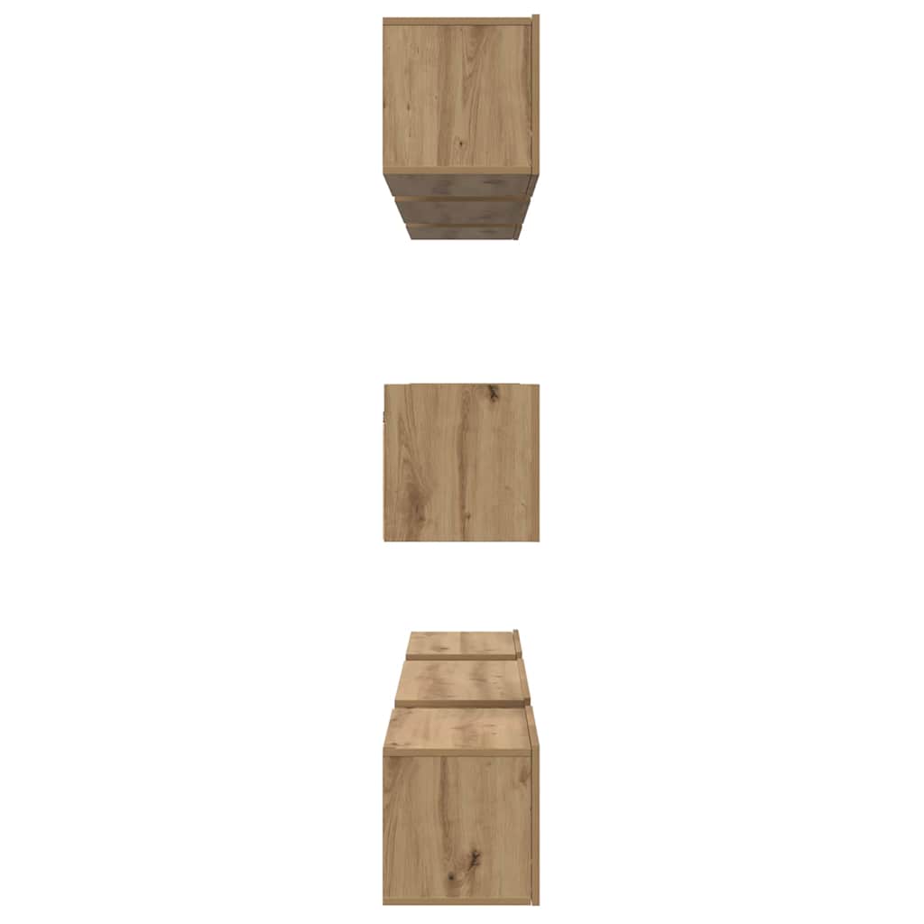 Ensemble meuble TV 8 pcs Chêne artisanal Bois d'ingénierie - XIOS