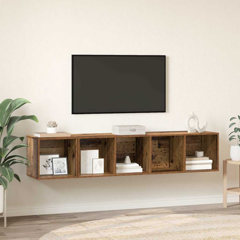 Ensemble de meubles TV 2 pcs Vieux bois 37 x 37 x 142.5 cm - XIOS