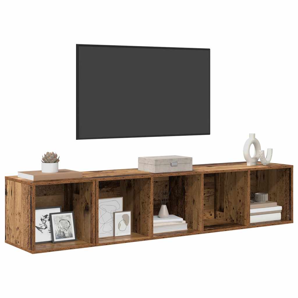 Ensemble de meubles TV 2 pcs Vieux bois 37 x 37 x 142.5 cm - XIOS