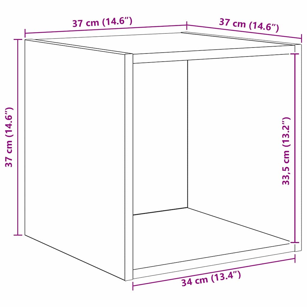 Ensemble de meubles TV 2 pcs Vieux bois 37 x 37 x 142.5 cm - XIOS