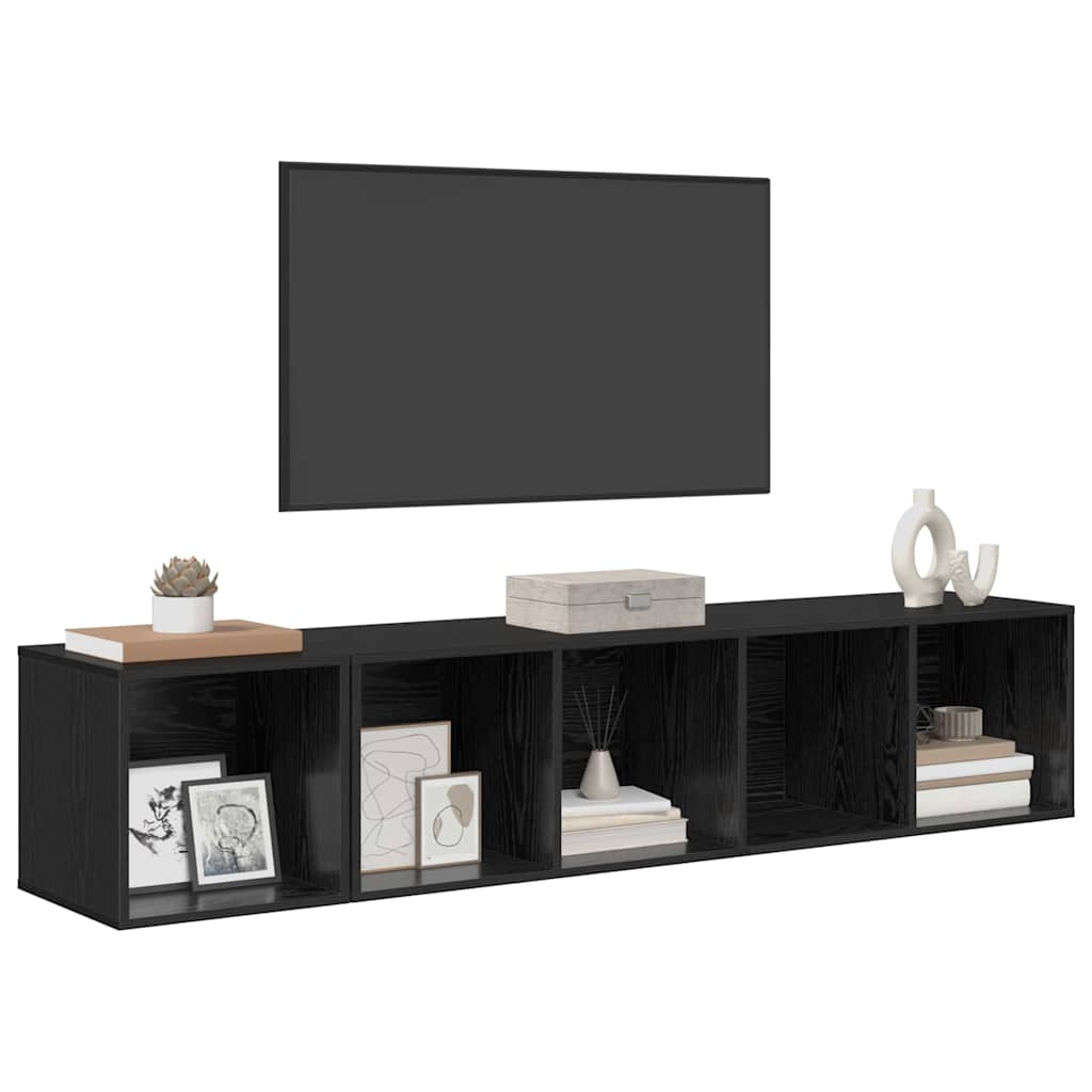 Ensemble de meubles TV 2 pcs Chêne noir 37 x 37 x 142.5 cm - XIOS