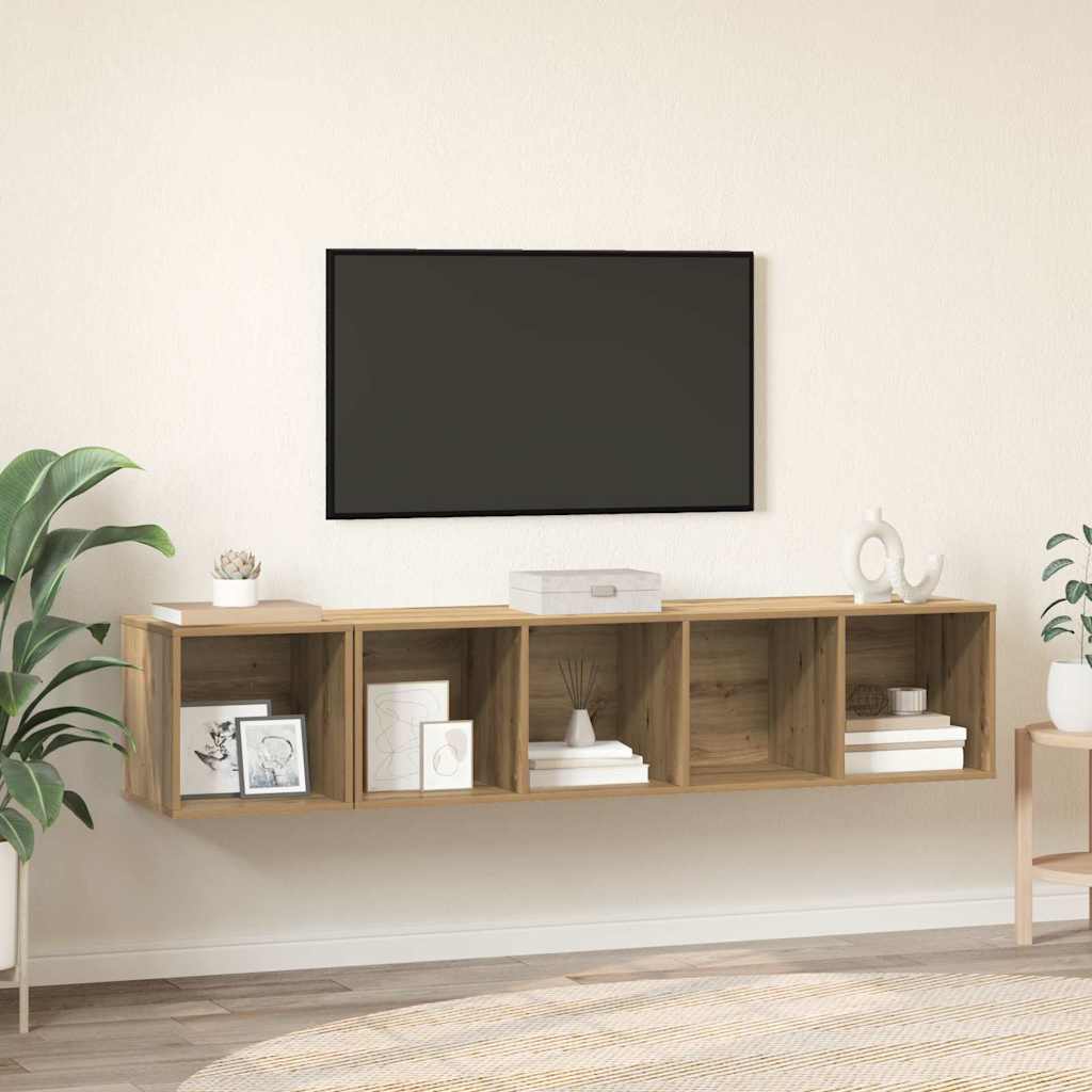 Ensemble de meubles TV 2 pcs chêne artisanal 37 x 37 x 142.5 cm - XIOS