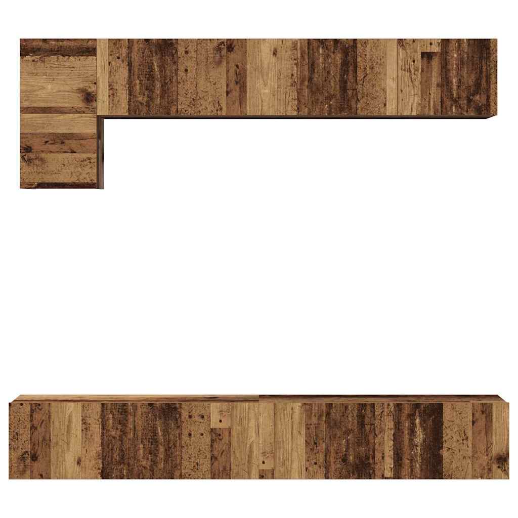 Ensemble meuble TV 5 pcs Bois Ancien Bois d'ingénierie - XIOS
