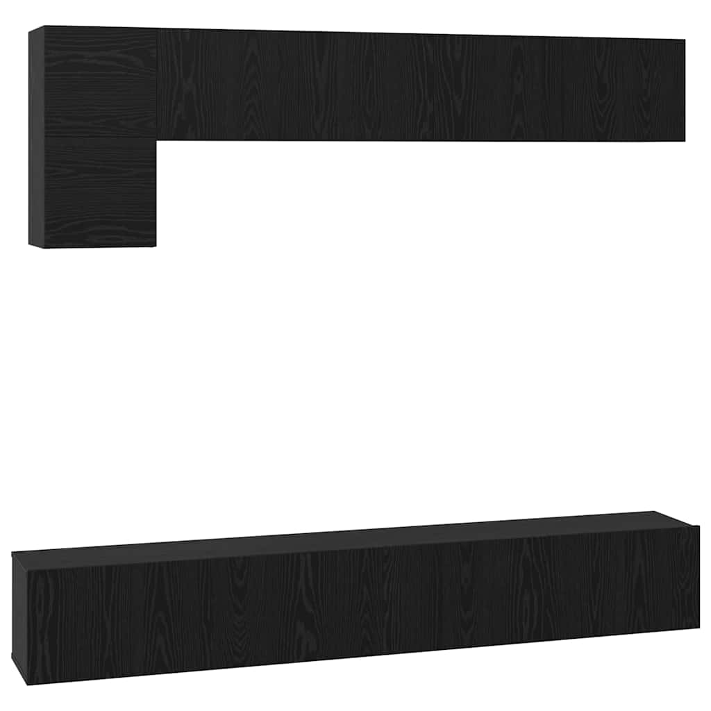 Ensemble meuble TV 5 pcs Chêne noir Bois d'ingénierie - XIOS