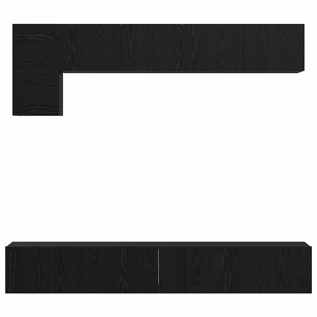 Ensemble meuble TV 5 pcs Chêne noir Bois d'ingénierie - XIOS