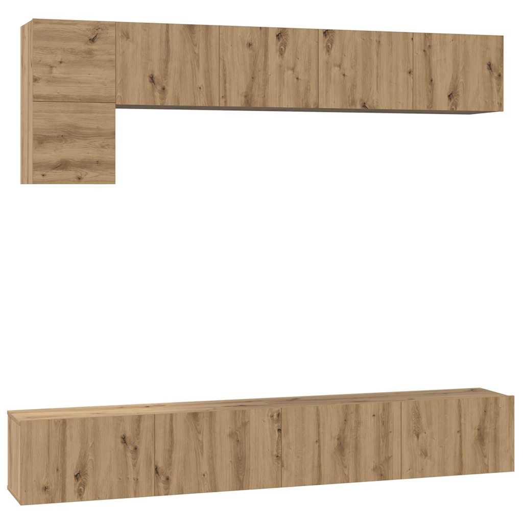 Ensemble meuble TV 5 pcs Chêne artisanal Bois d'ingénierie - XIOS