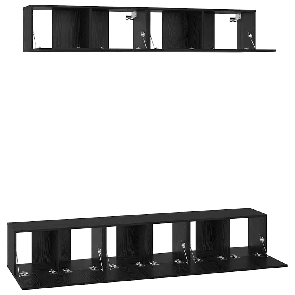 Ensemble meuble TV 5 pcs Chêne noir Bois d'ingénierie - XIOS