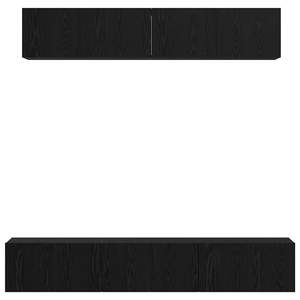 Ensemble meuble TV 5 pcs Chêne noir Bois d'ingénierie - XIOS