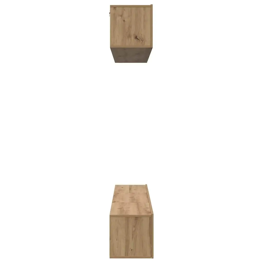 Ensemble meuble TV 5 pc Chêne artisanal Bois d’ingénierie - XIOS