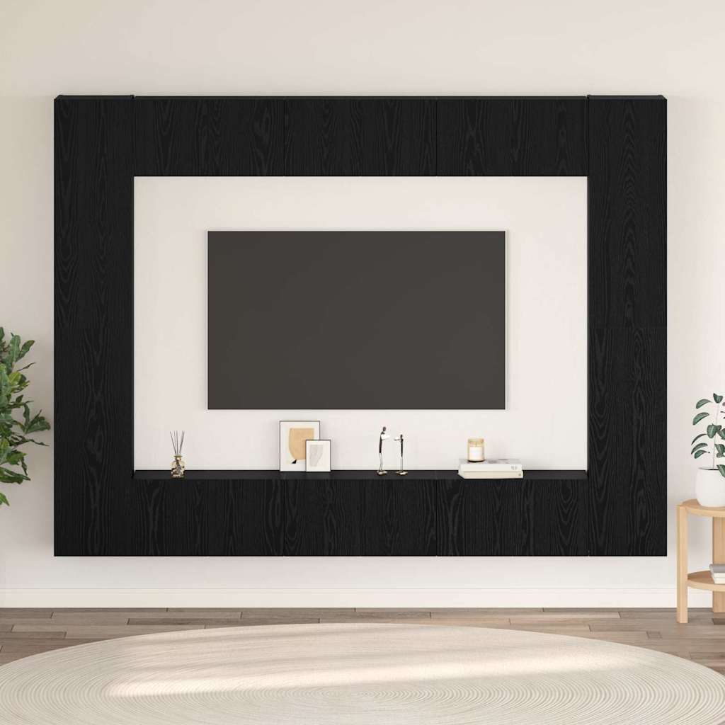 Ensemble meuble TV 10 pcs Chêne noir Moyen 30,5 x 30 x 90 cm - XIOS