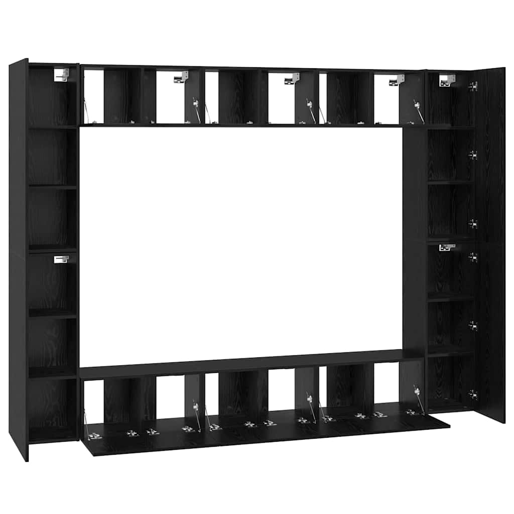 Ensemble meuble TV 10 pcs Chêne noir Moyen 30,5 x 30 x 90 cm - XIOS