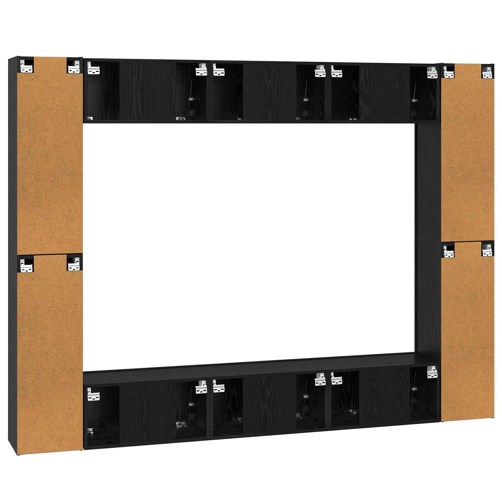 Ensemble meuble TV 10 pcs Chêne noir 30,5 x 30 x 90 cm - XIOS