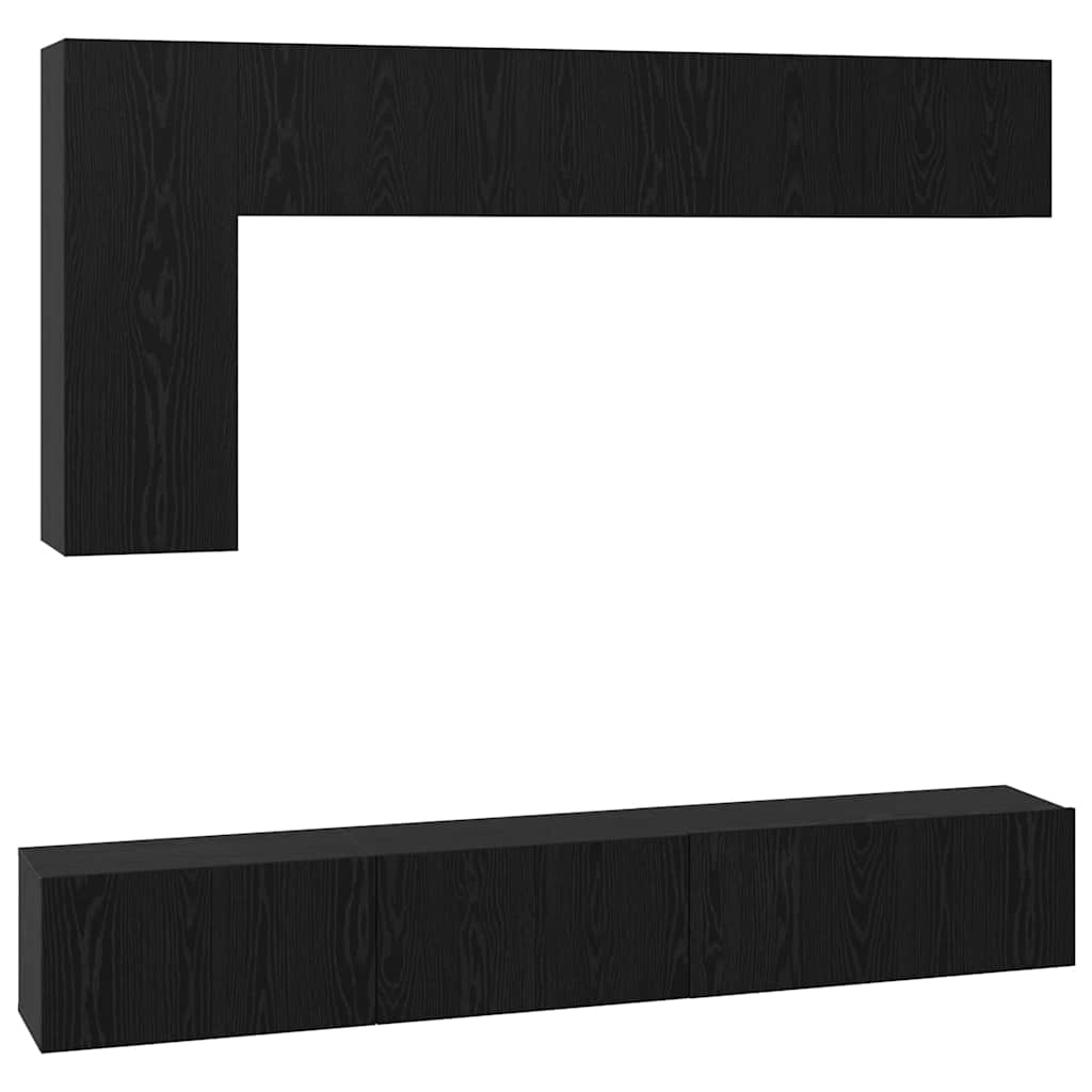 Ensemble meuble TV 6 pcs Chêne noir Bois d'ingénierie - XIOS