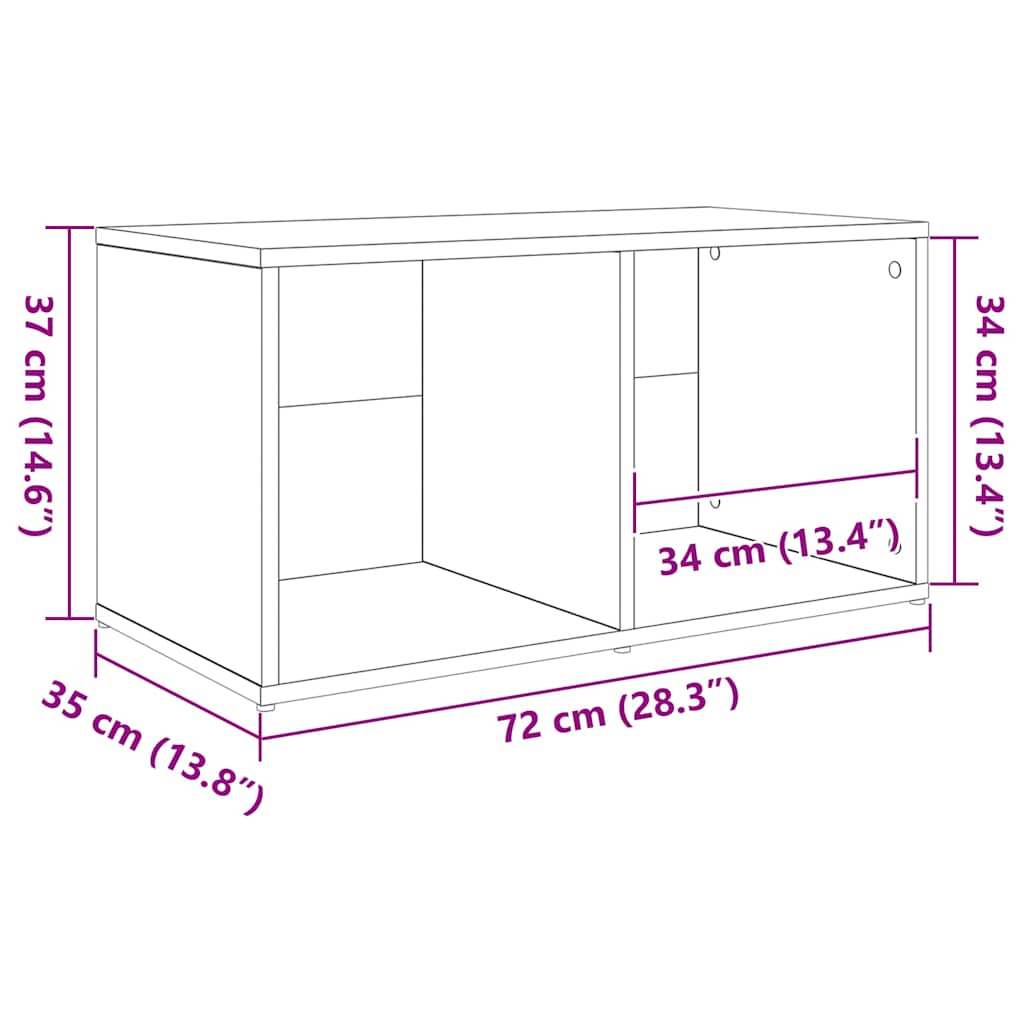 Meuble TV 3 pcs Noir 107 x 35 x 37 cm Bois d'ingénierie - XIOS