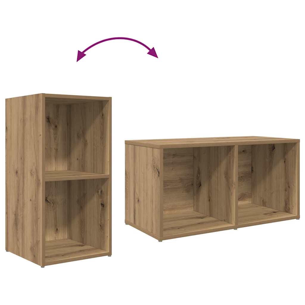 Meuble TV 3 pcs Marron 107 x 35 x 37 cm Bois d'ingénierie - XIOS