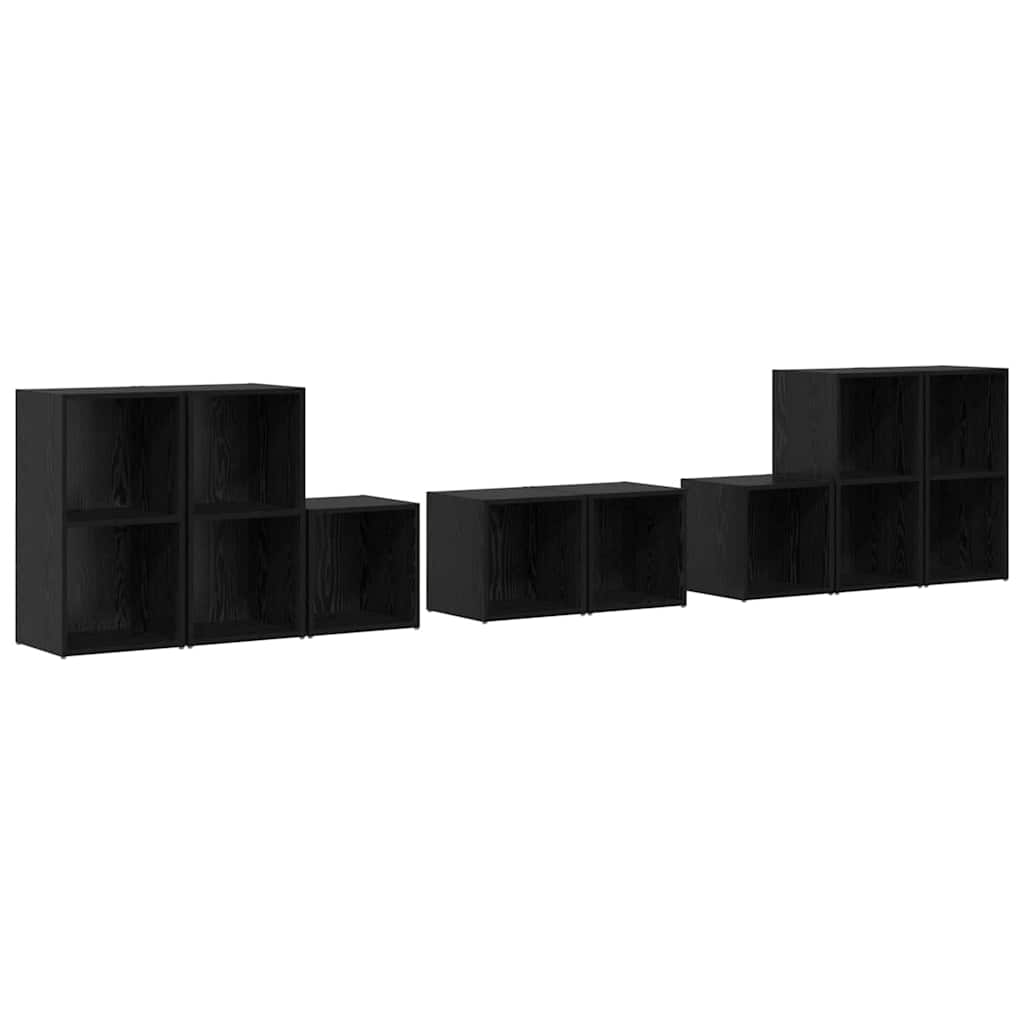 Ensemble de meubles TV 8 pcs Chêne noir 37 x 35 x 72 cm - XIOS