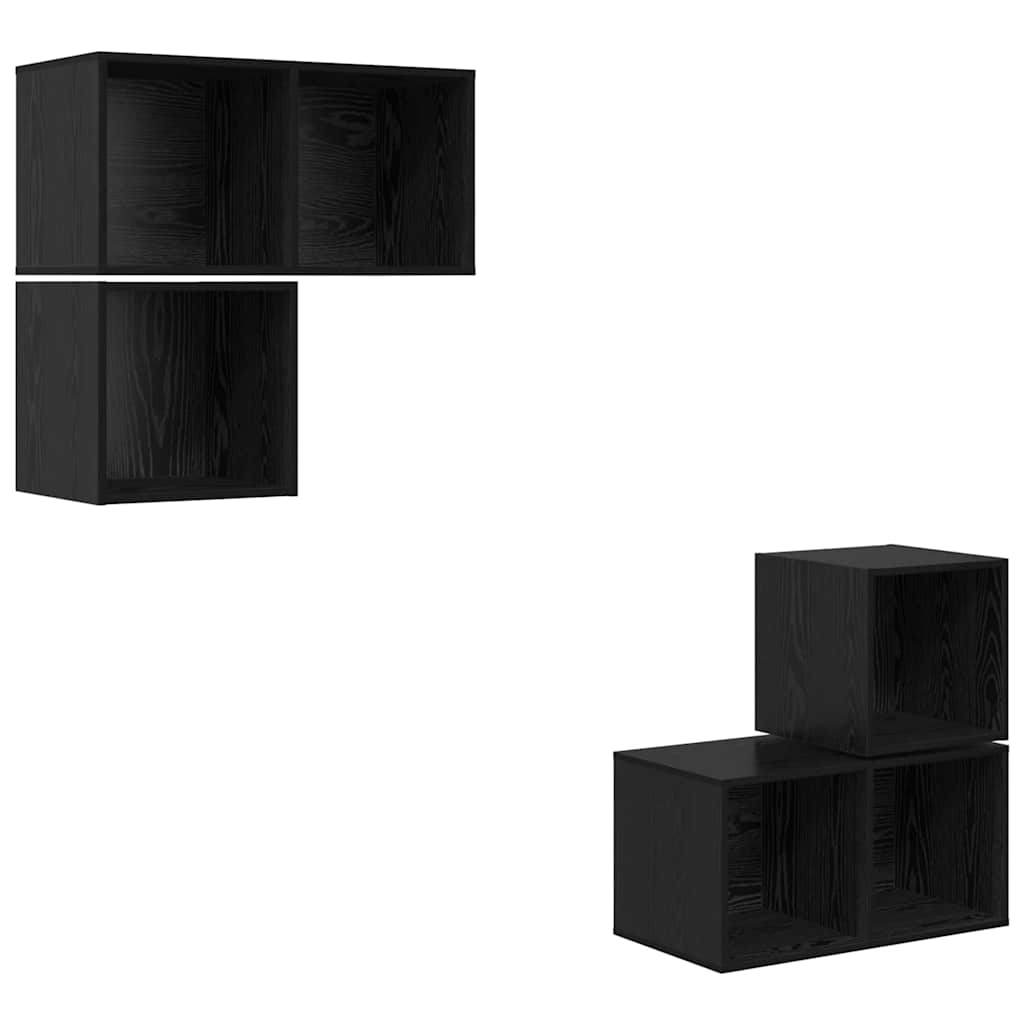 Ensemble meuble TV 4 pcs Chêne noir 37 x 37 x 72 cm - XIOS