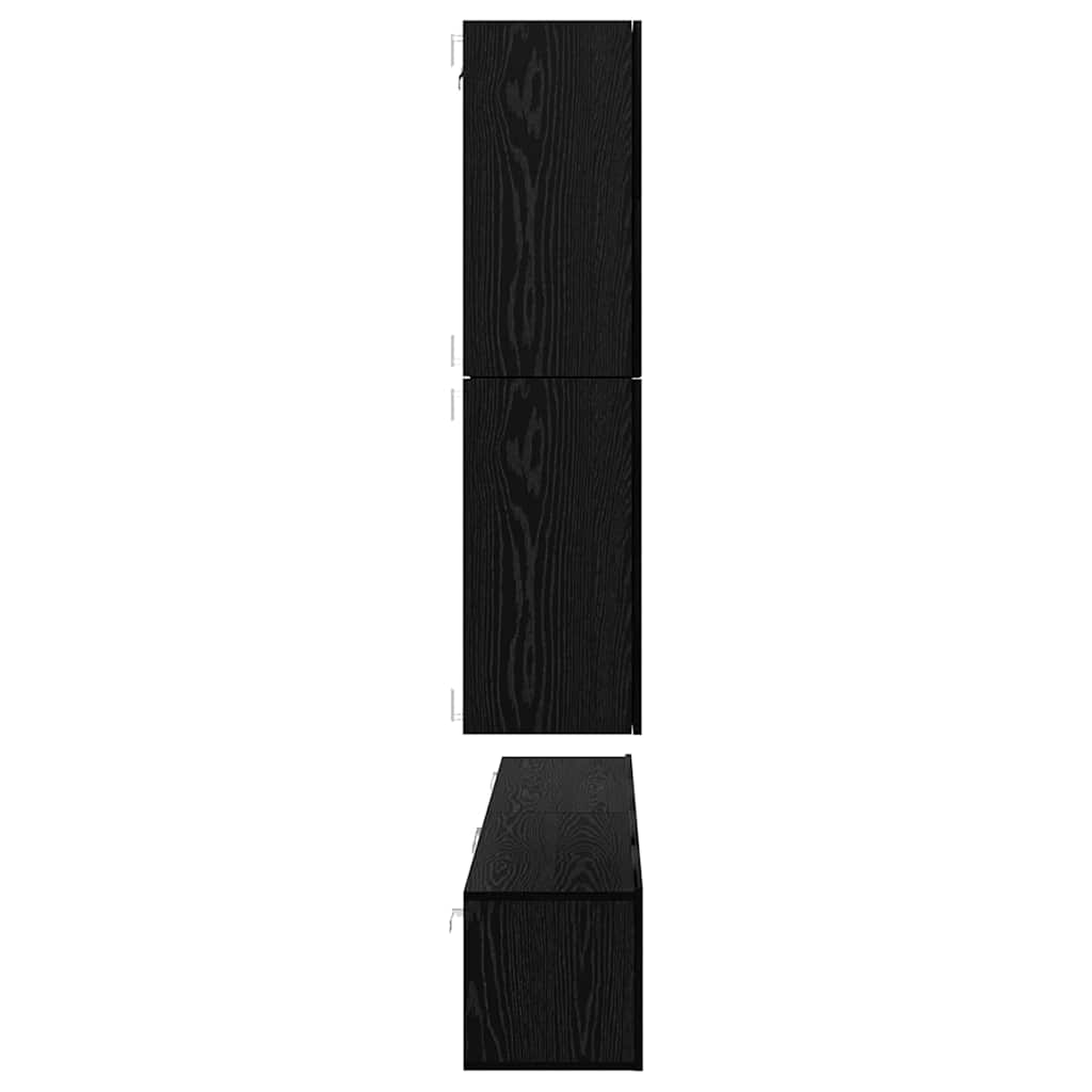 Ensemble meuble TV 8 pcs Chêne noir Bois d'ingénierie - XIOS