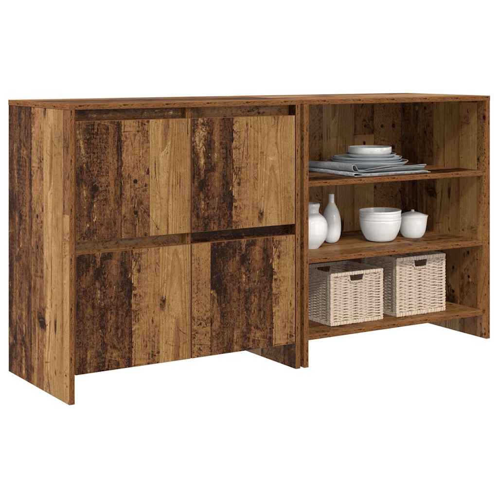 Buffets 2 pcs Bois ancien 70 x 41 x 75 cm Bois d'ingénierie - XIOS