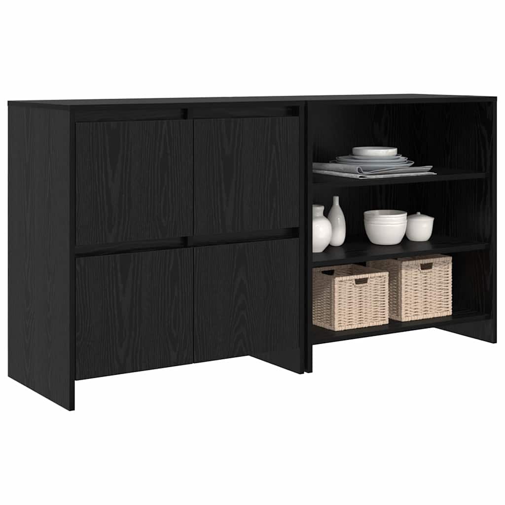 Buffets 2 pcs Chêne noir 70 x 41 x 75 cm Bois d'ingénierie - XIOS