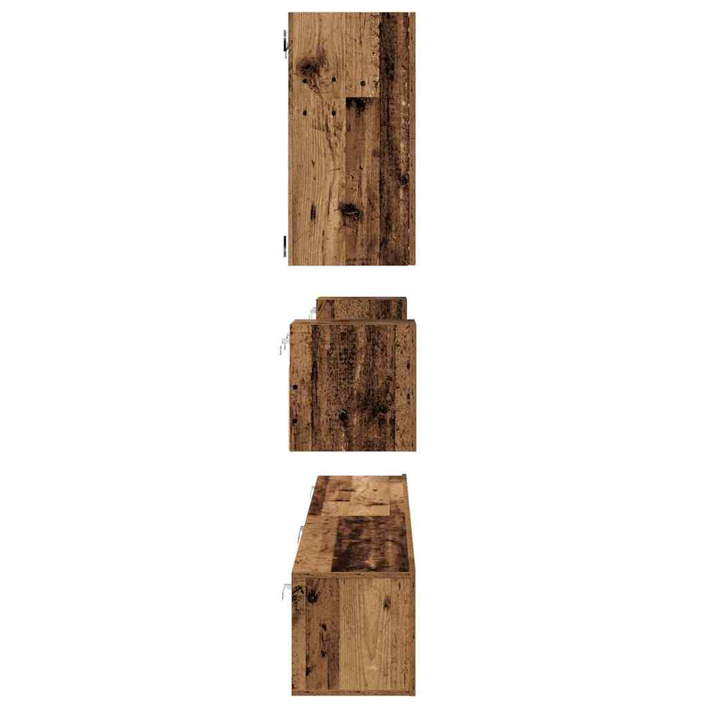 Ensemble meuble TV 8 pcs Bois Ancien Bois d'ingénierie - XIOS