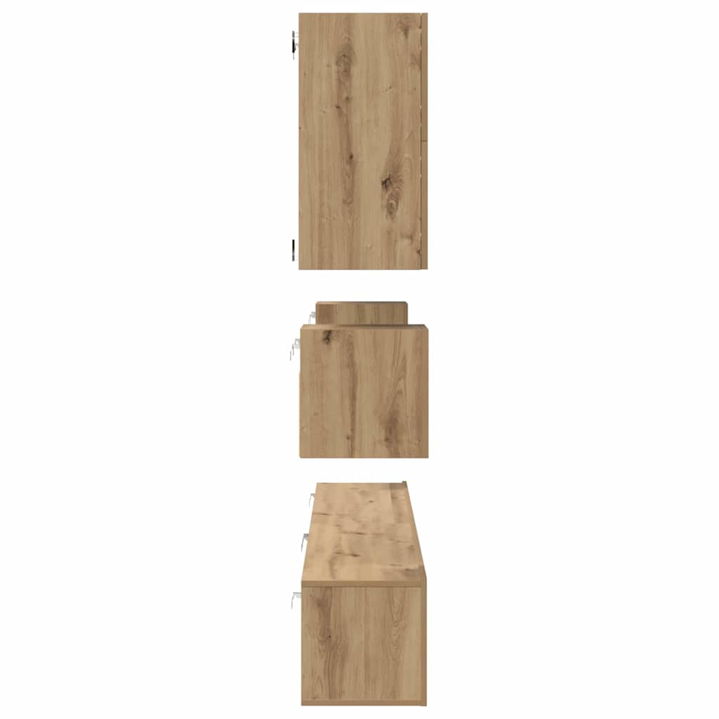 Ensemble meuble TV 8 pcs Chêne artisanal Bois d'ingénierie - XIOS