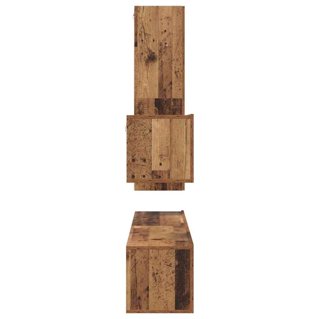 Ensemble meuble TV 4 pcs Bois Ancien Bois d'ingénierie - XIOS