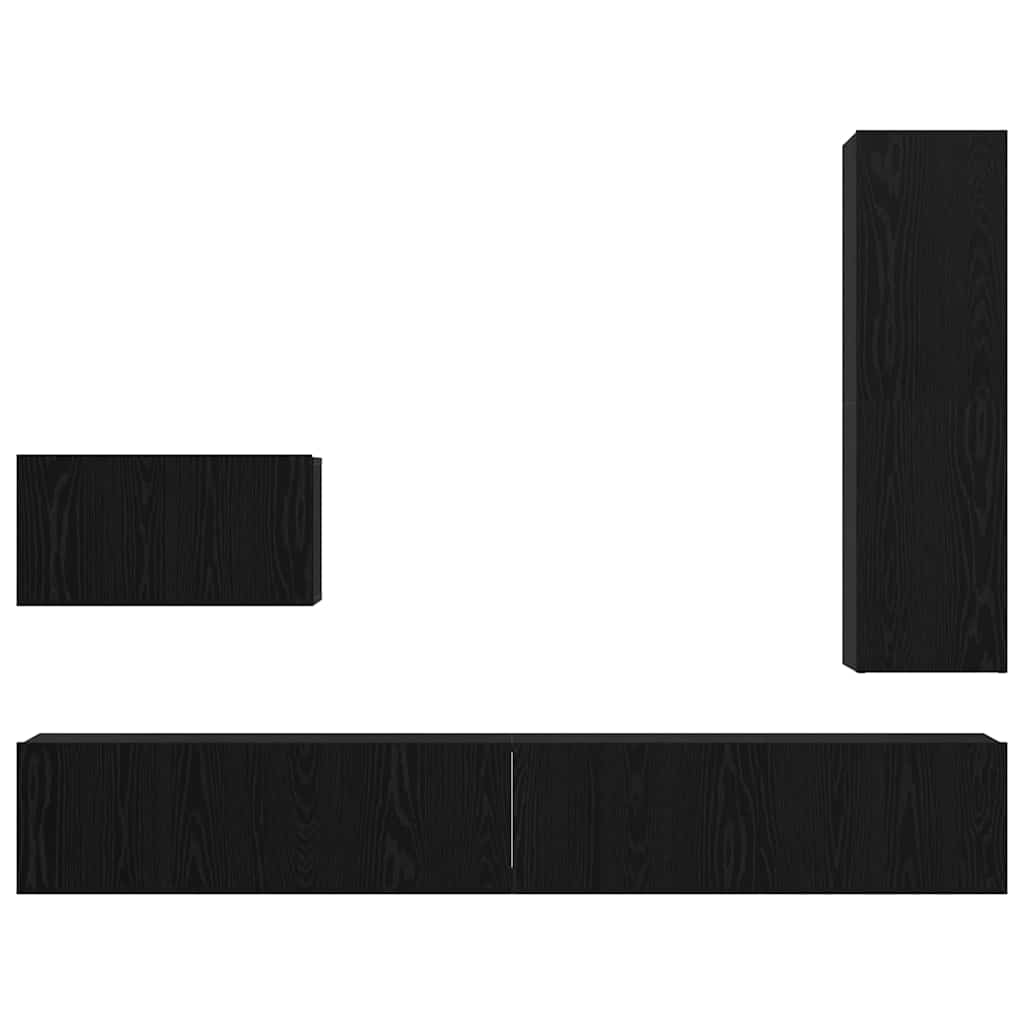Ensemble meuble TV 4 pcs Chêne noir Bois d'ingénierie - XIOS