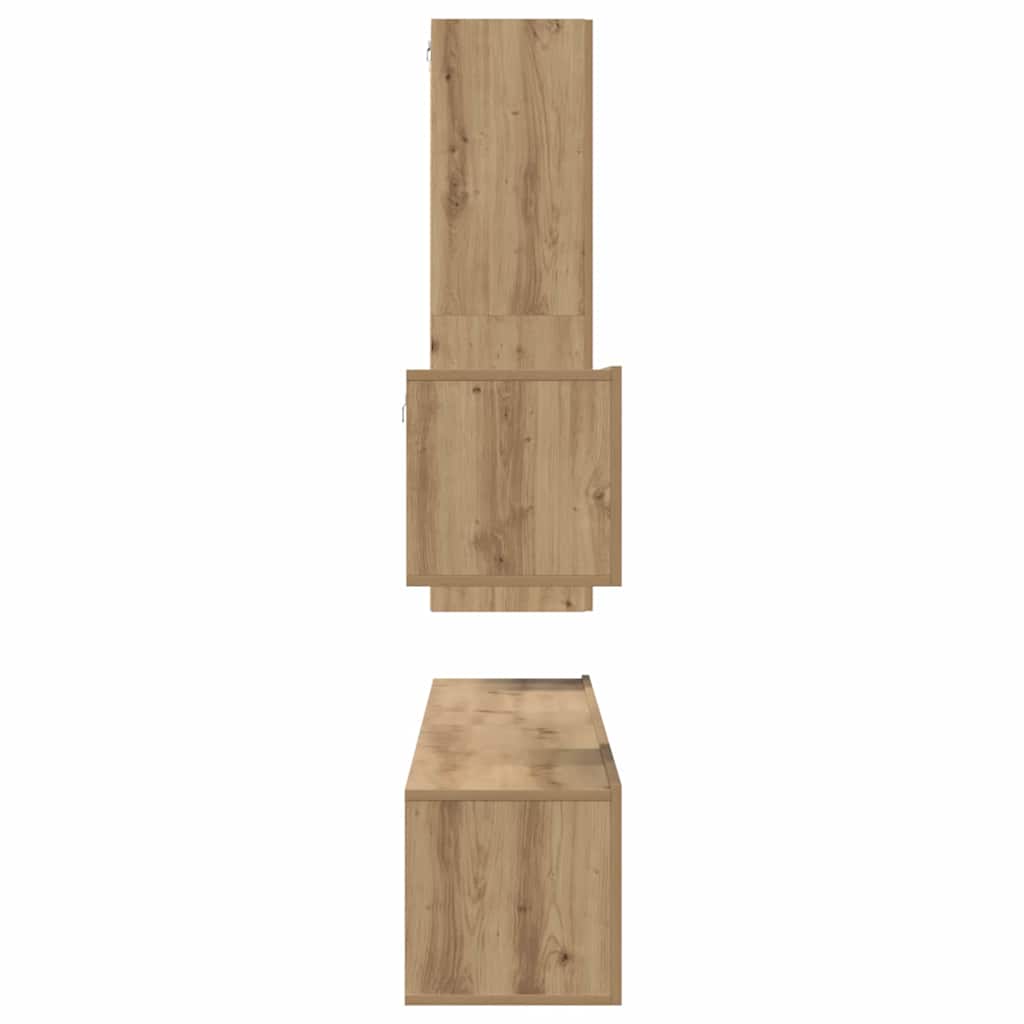 Ensemble meuble TV 4 pcs Chêne artisanal Bois d'ingénierie - XIOS