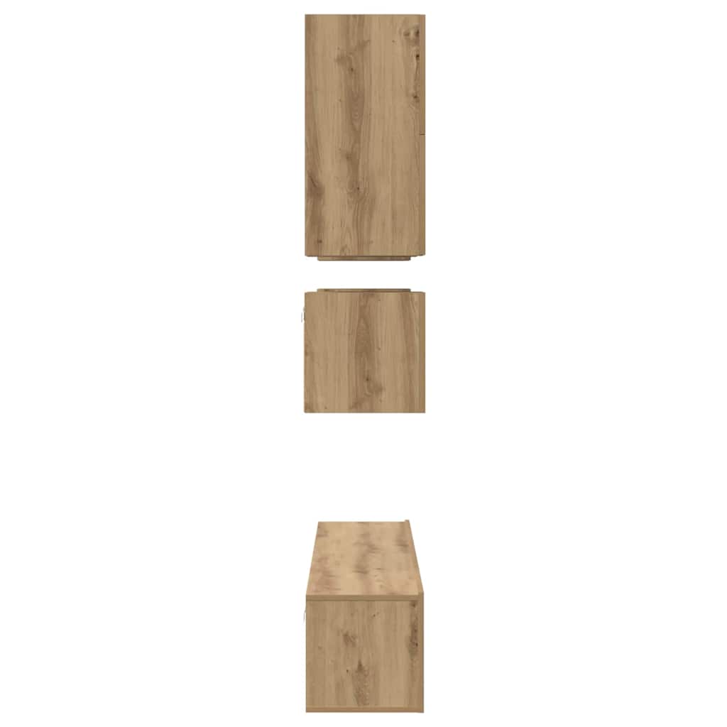 Ensemble meuble TV 8 pcs Chêne artisanal Bois d'ingénierie - XIOS