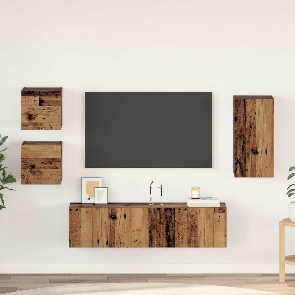 Ensemble de meubles TV 5 pcs Bois ancien 30.5 x 30 x 60 cm - XIOS